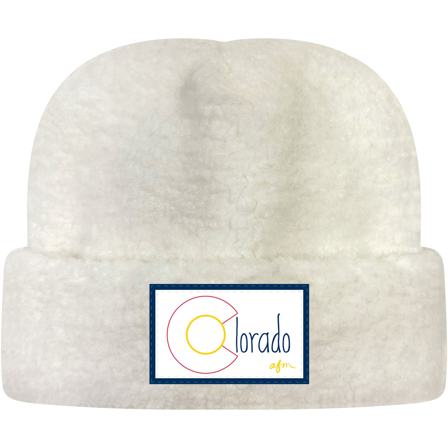 Colorado Sherpa Beanie Hat in Cream