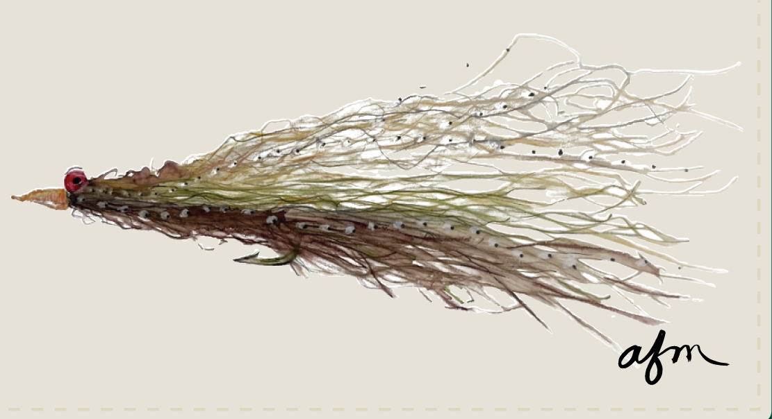 Clouser Minnow Mid-Pro Trucker Hat in Stone/Bronze/L. Olive