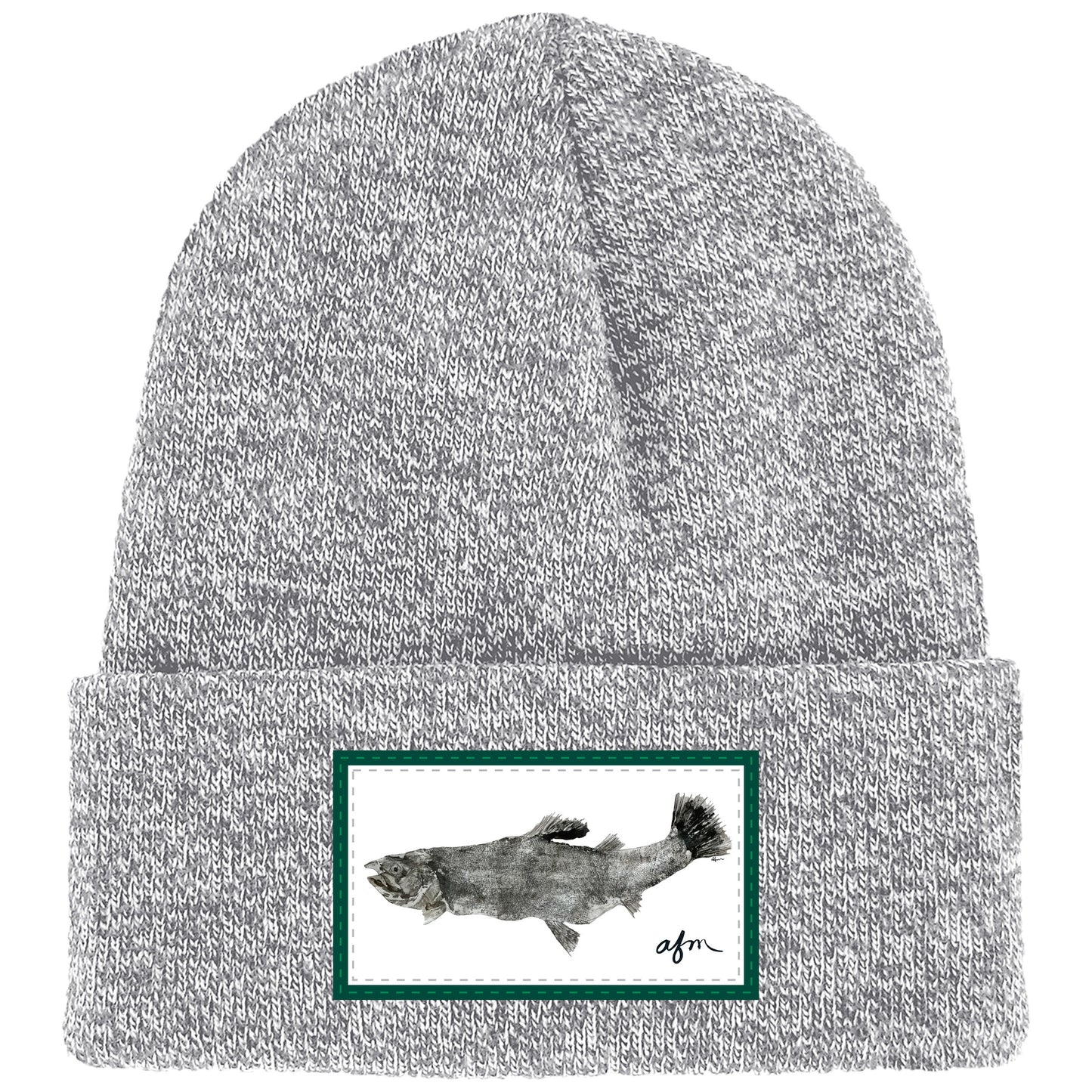 Trout Cuffed Beanie in Marled grey