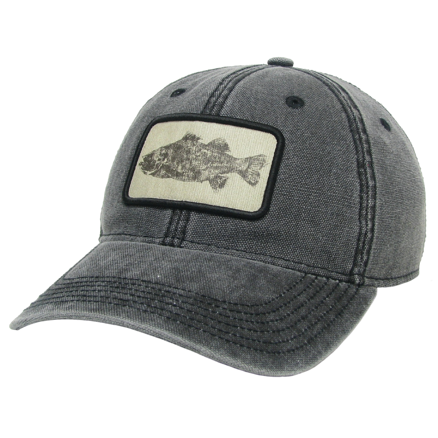 B&W Striped Bass Dashboard Hat in Black