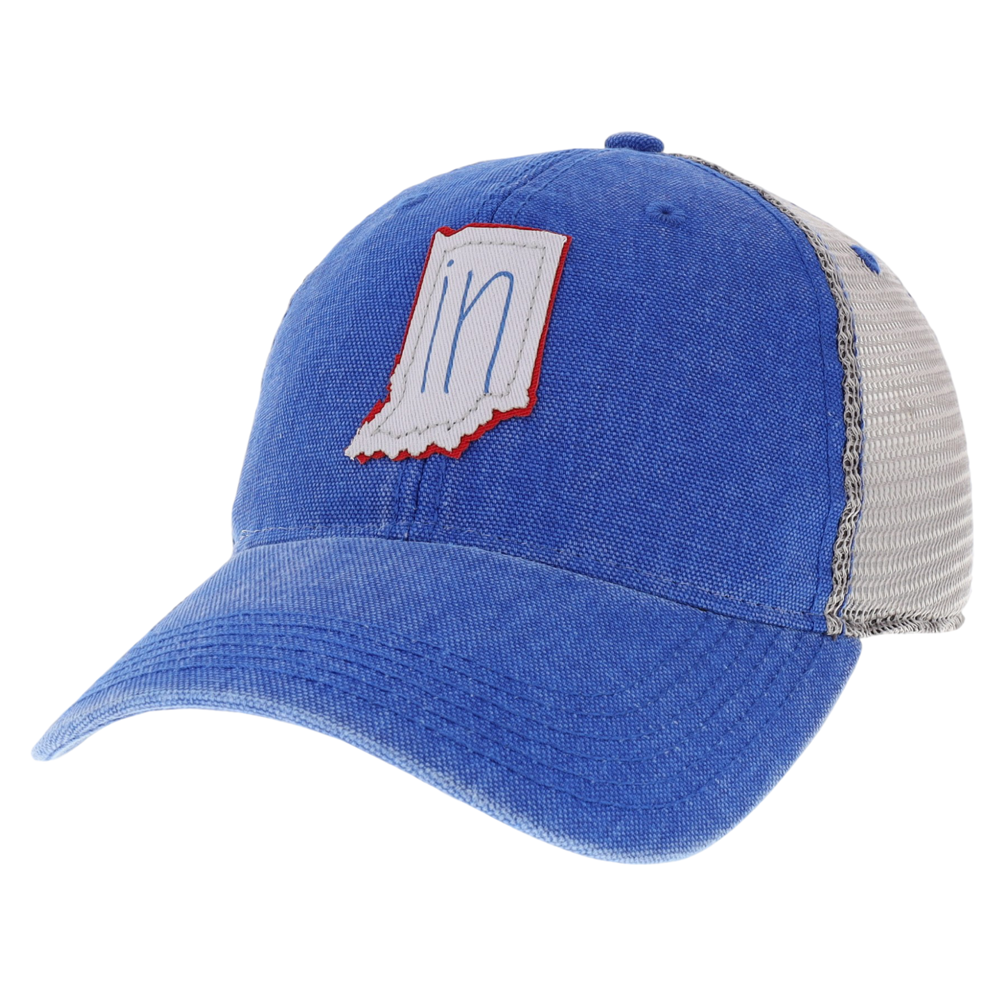 Indiana Dashboard Trucker Hat in Royal Blue/Grey