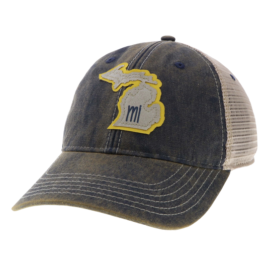 Michigan Old Favorite Trucker Hat in Navy