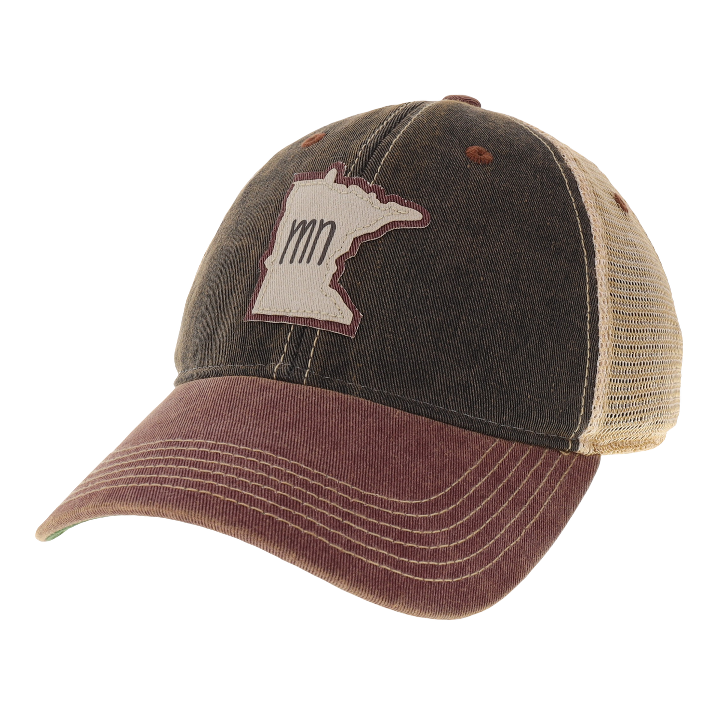 Minnesota Old Favorite Trucker Hat in Black/Burgundy