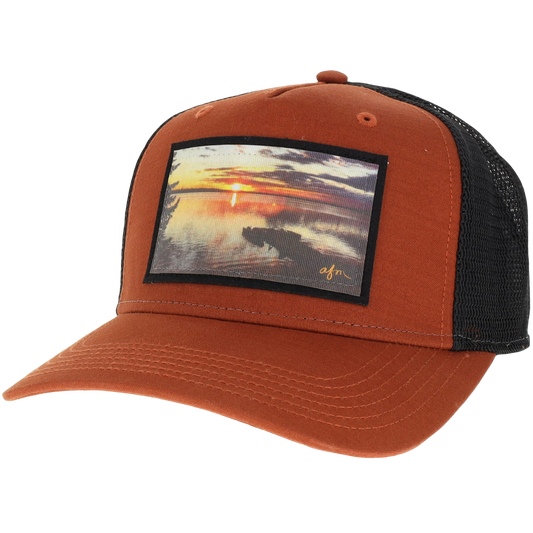 Pier Roadie Trucker Hat in Copper Slub/Black