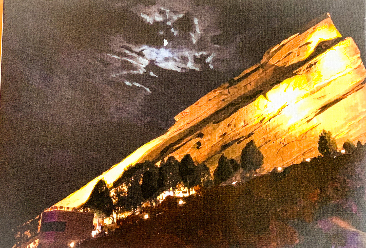 Red Rocks @ Night Mid-Pro Trucker Hat in Melange Grey/Black
