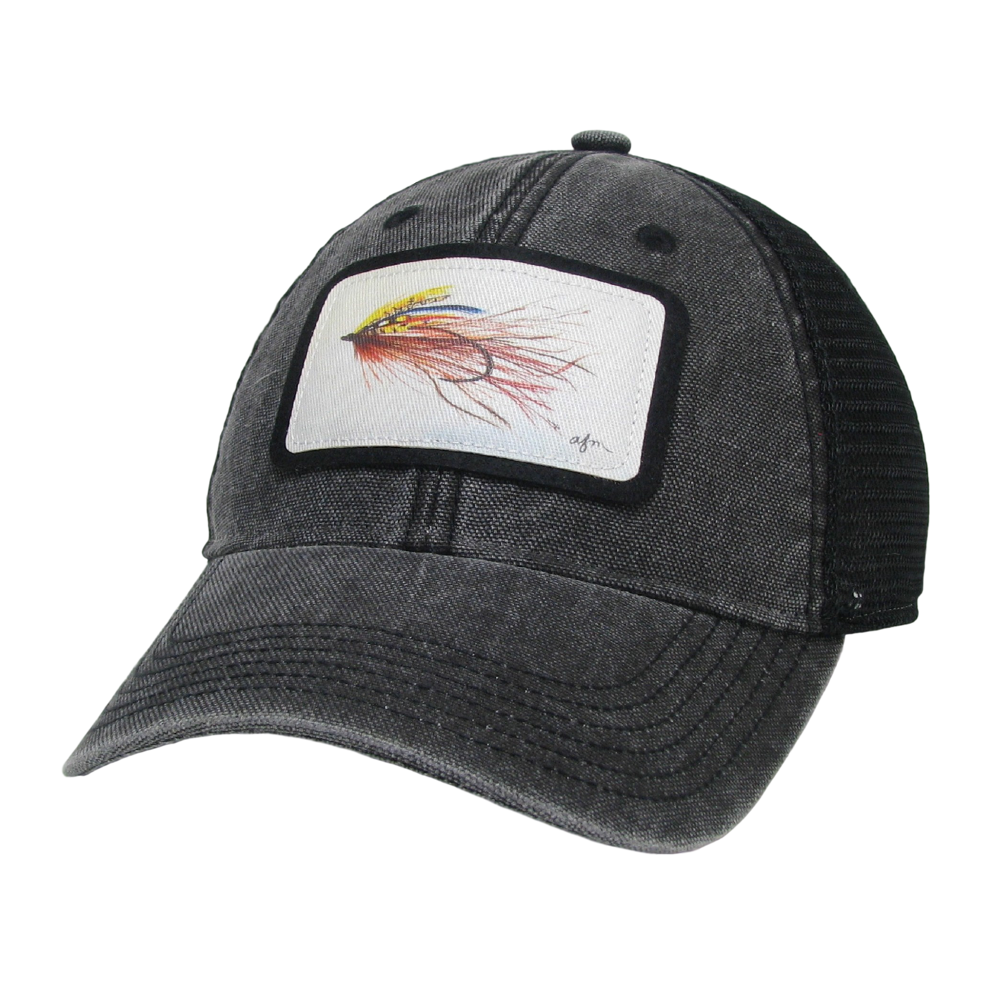 Streamer Fly Dashboard Trucker Hat in Black/Black