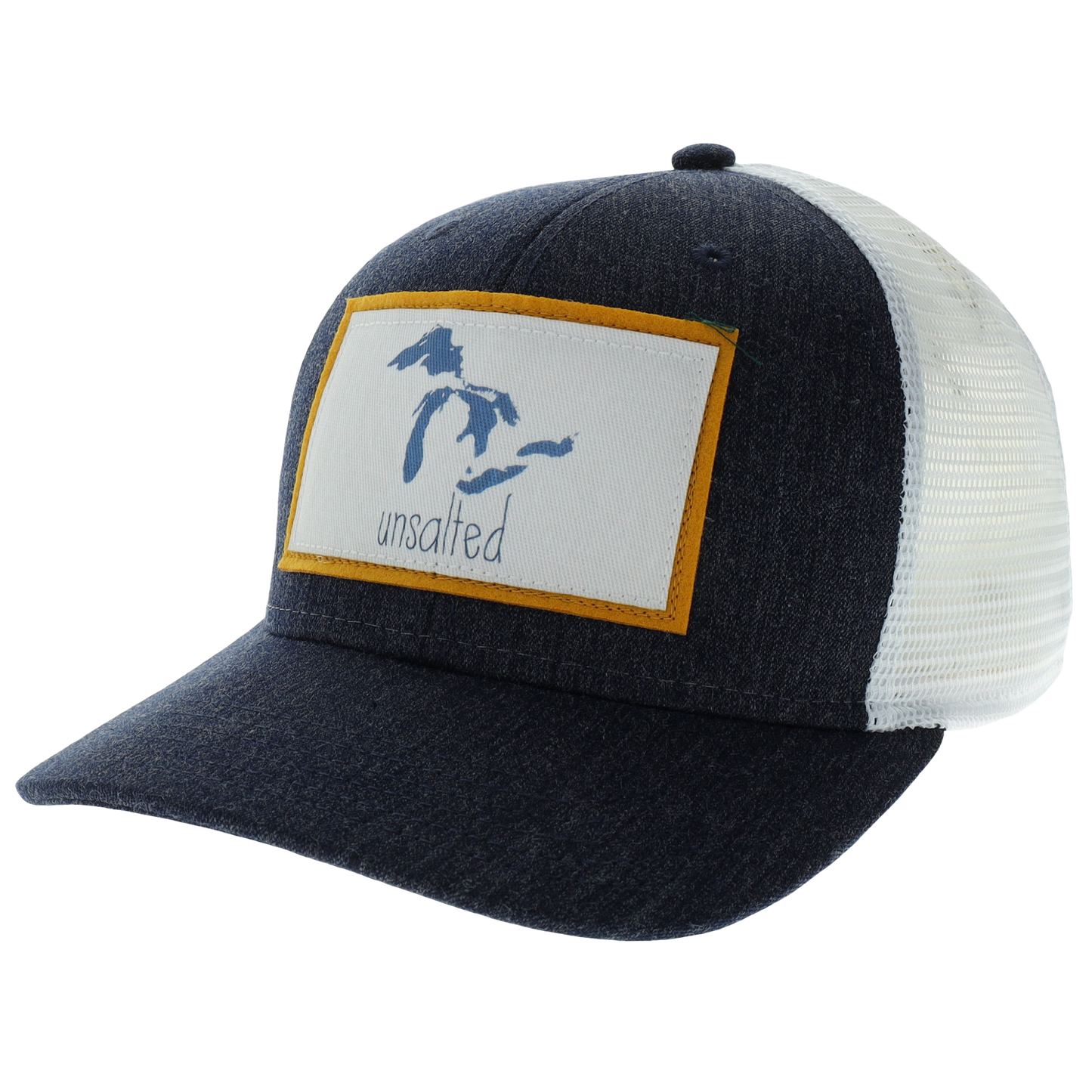 Unsalted Mid-Pro Trucker Hat in Melange Navy/White