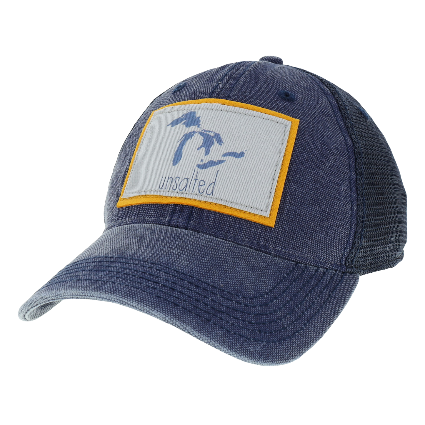 Unsalted Dashboard Trucker Hat in Navy /Navy