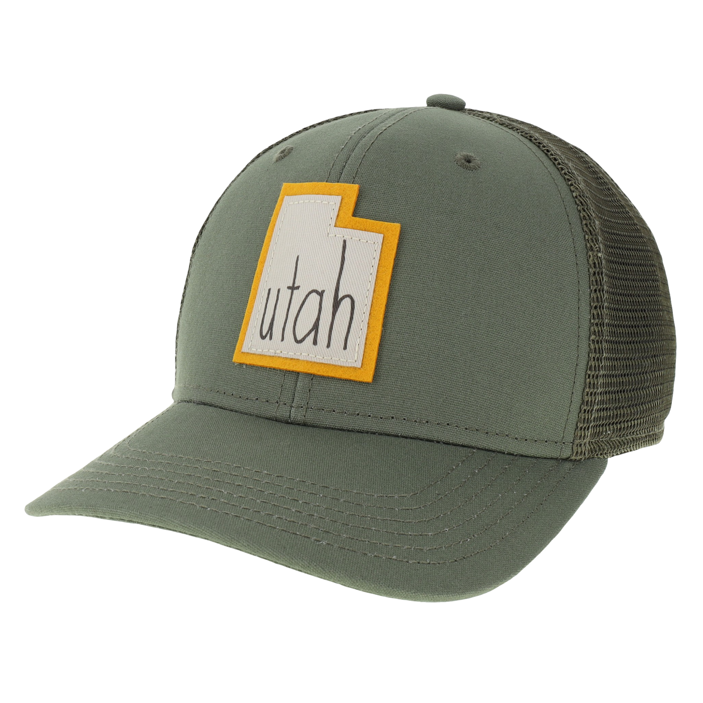 Utah Mid-Pro Trucker Hat in Olive/Olive