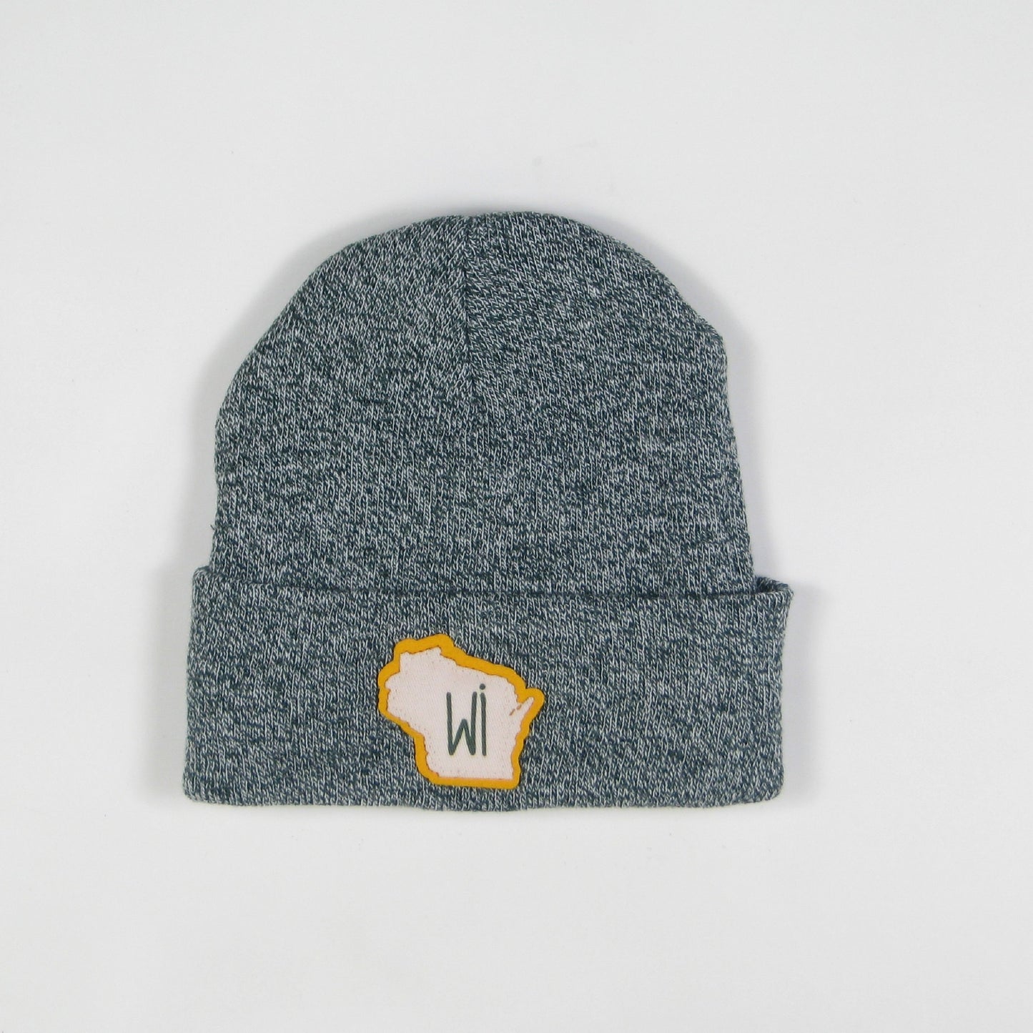 Wisconsin Cuffed Beanie in Marled Dark Green