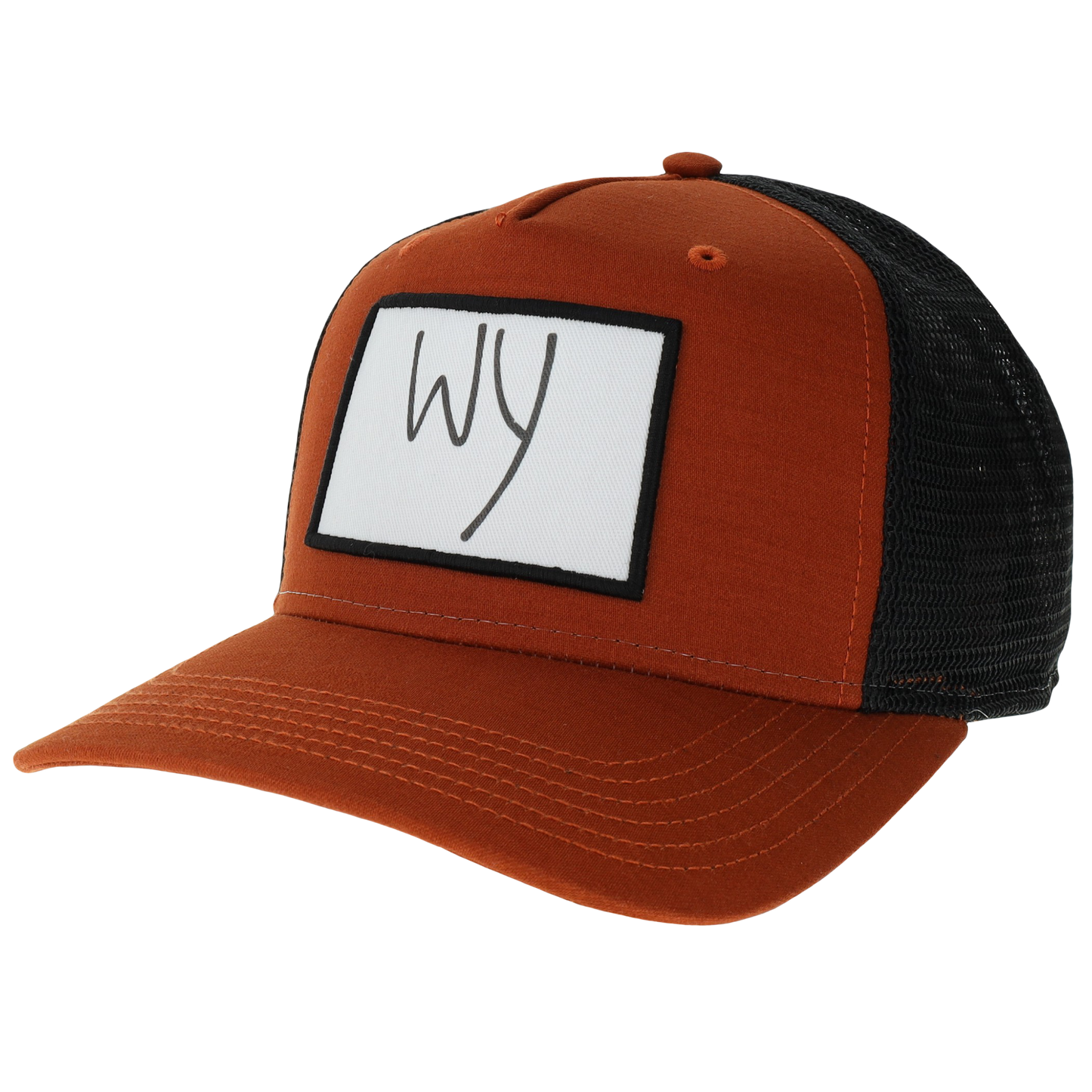 Wyoming Roadie Trucker Hat in Copper Slub/Black