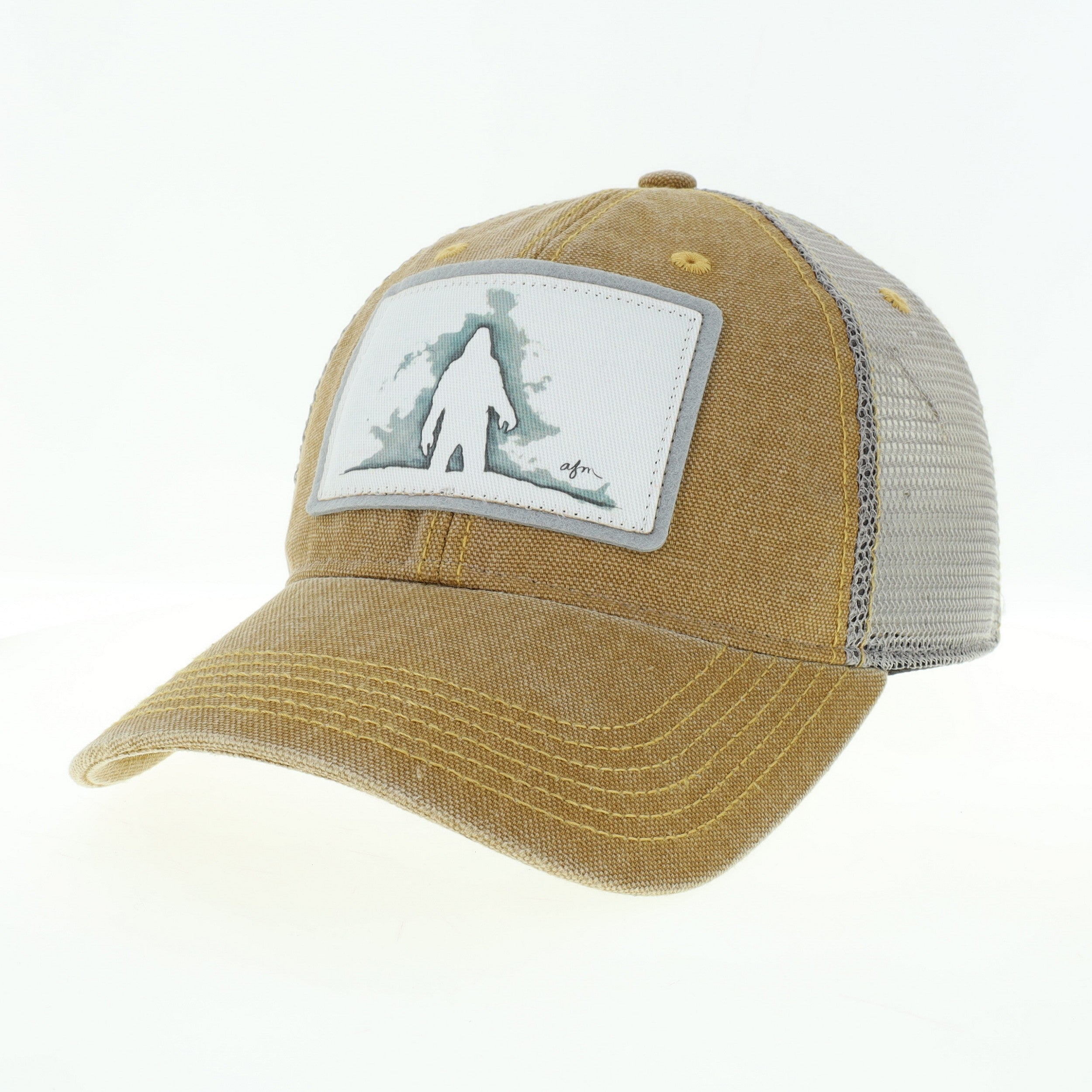 YETI GREY ON GREY TRUCKER HAT