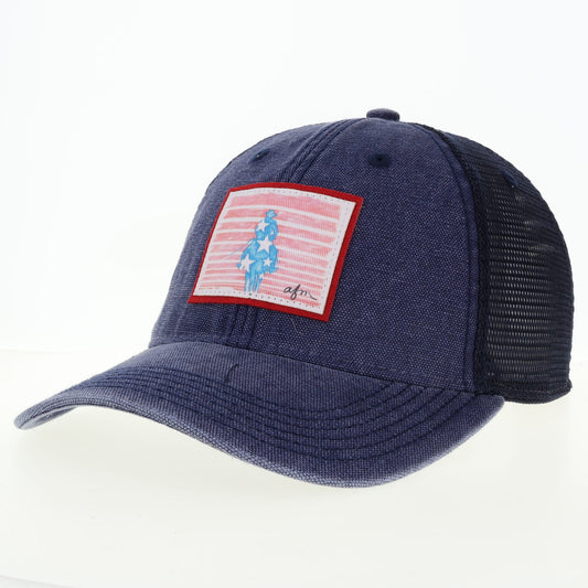 American Cowboy Dashboard Trucker Hat in Navy/Navy