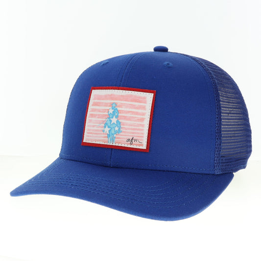 American Cowboy Mid-Pro Trucker Hat in Royal Blue