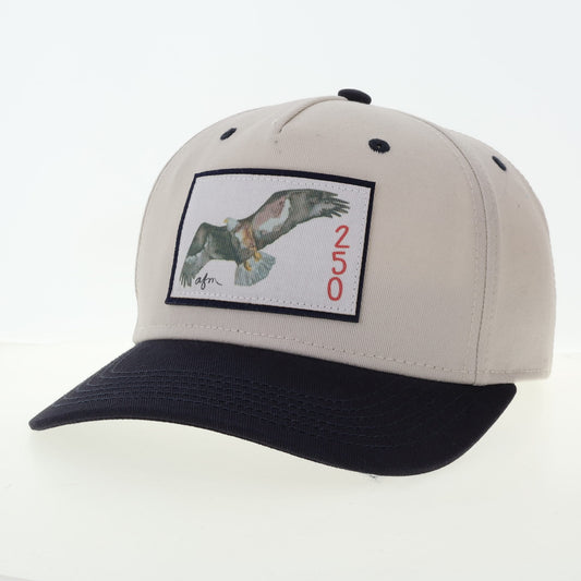 American Eagle Heritage Twill Hat in Stone/Navy