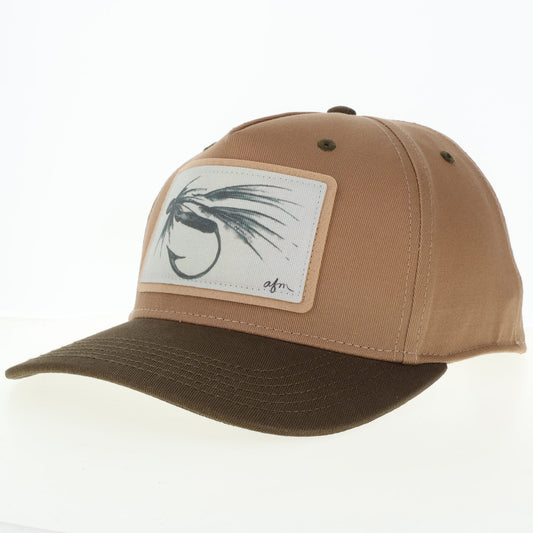 B&W Fly Mid-Pro Trucker Hat in Antique Gold/Dark Olive