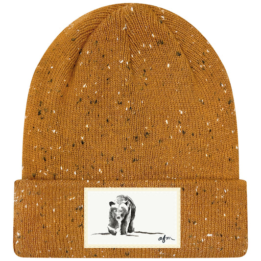 Bear Daily Pine Beanie Hat in Beige
