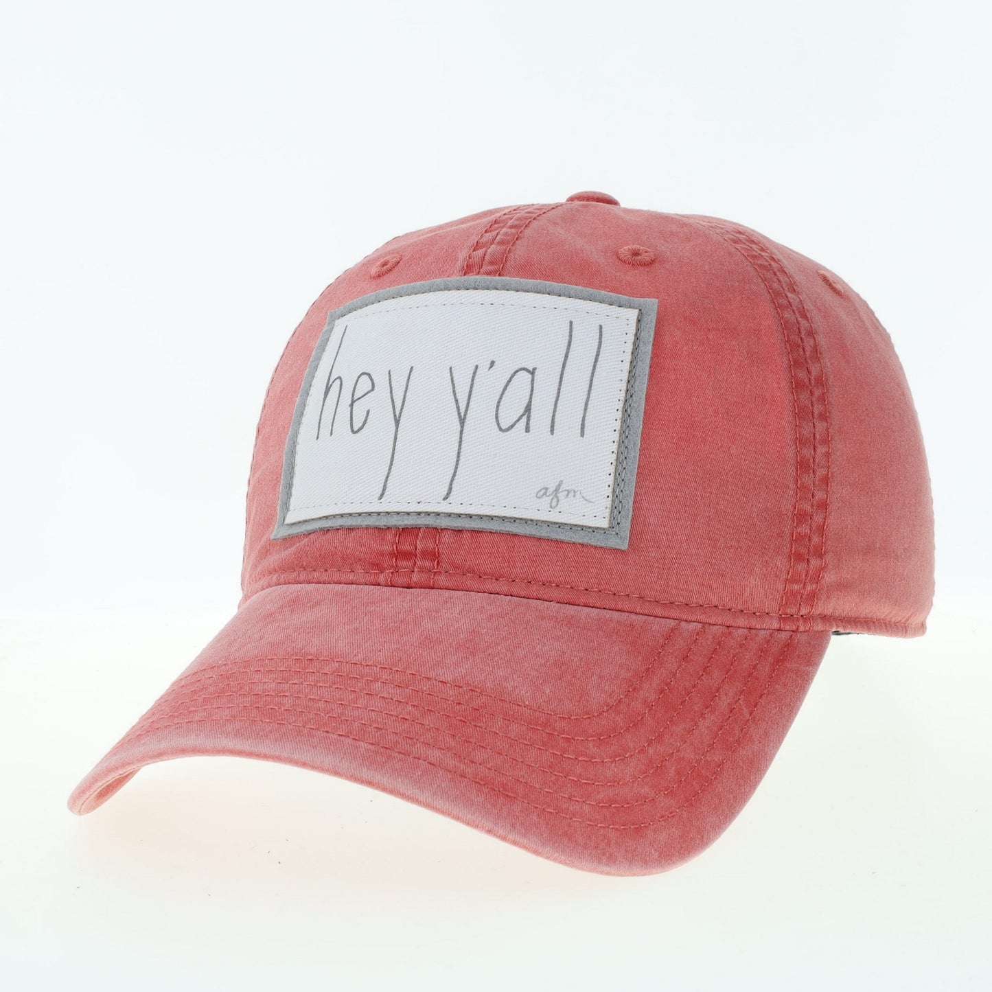 Hey Y'all Terra Twill Buckle Back Hat in Nantucket Red