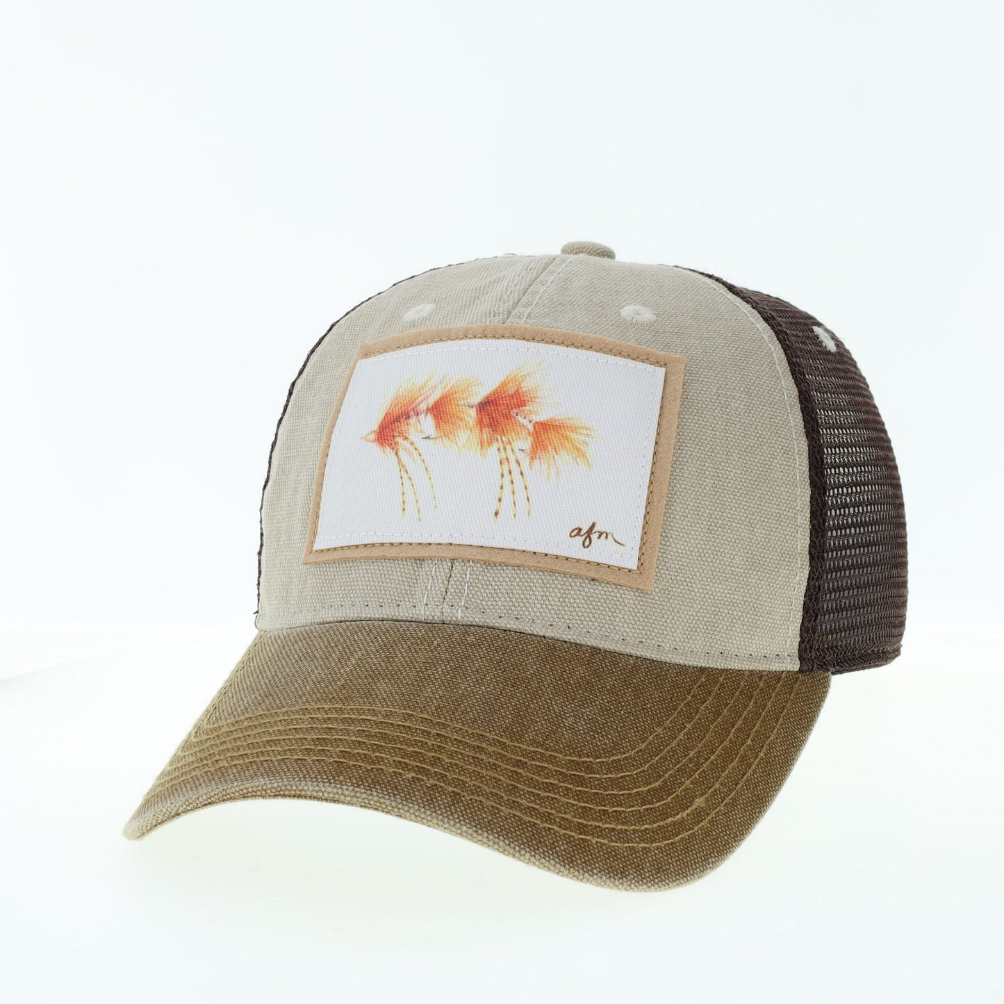 Peanut Envy Dashboard  Trucker Hat in Stone/Camel/Brown