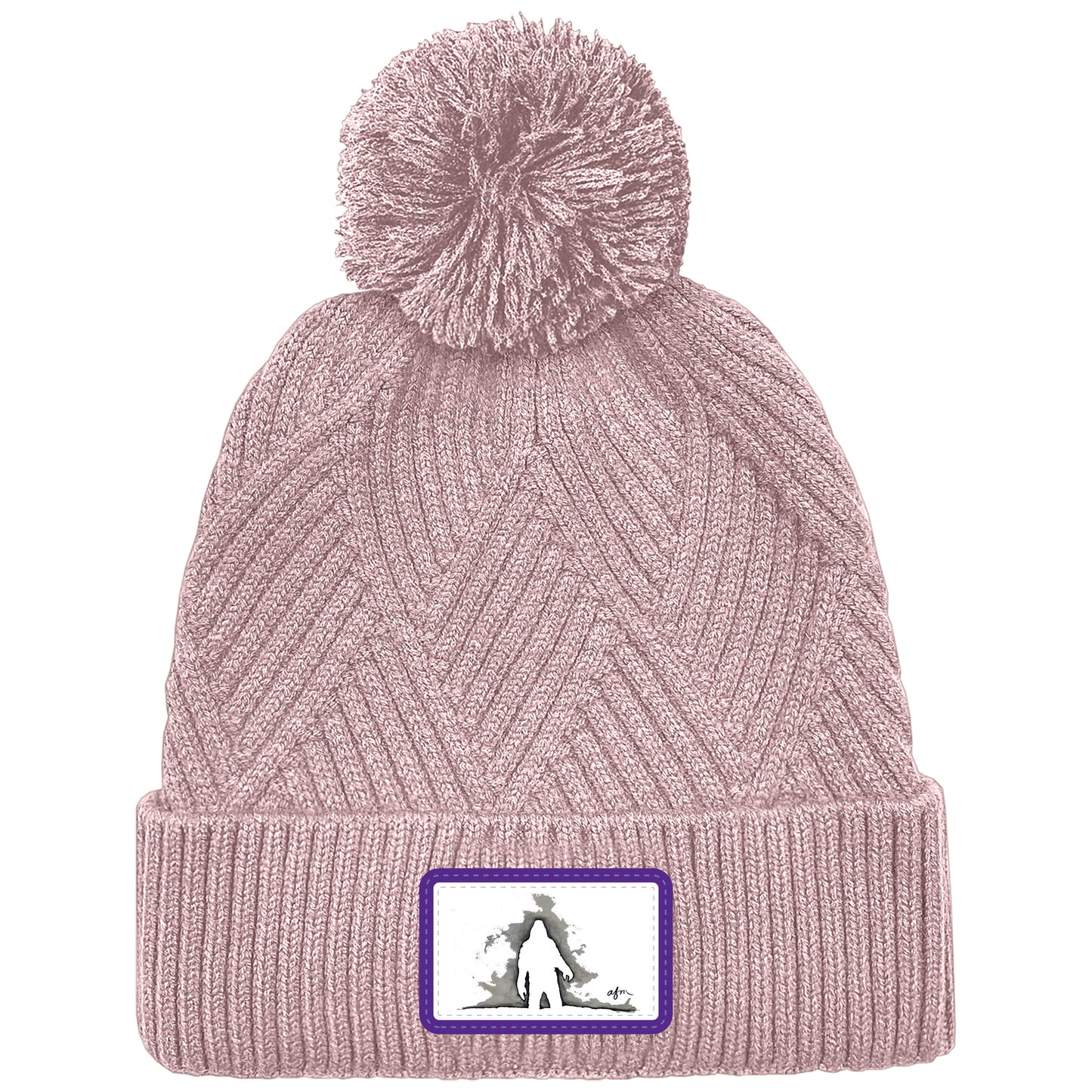 Yeti Bridger Textured Cuff Beanie in Dusty Rose