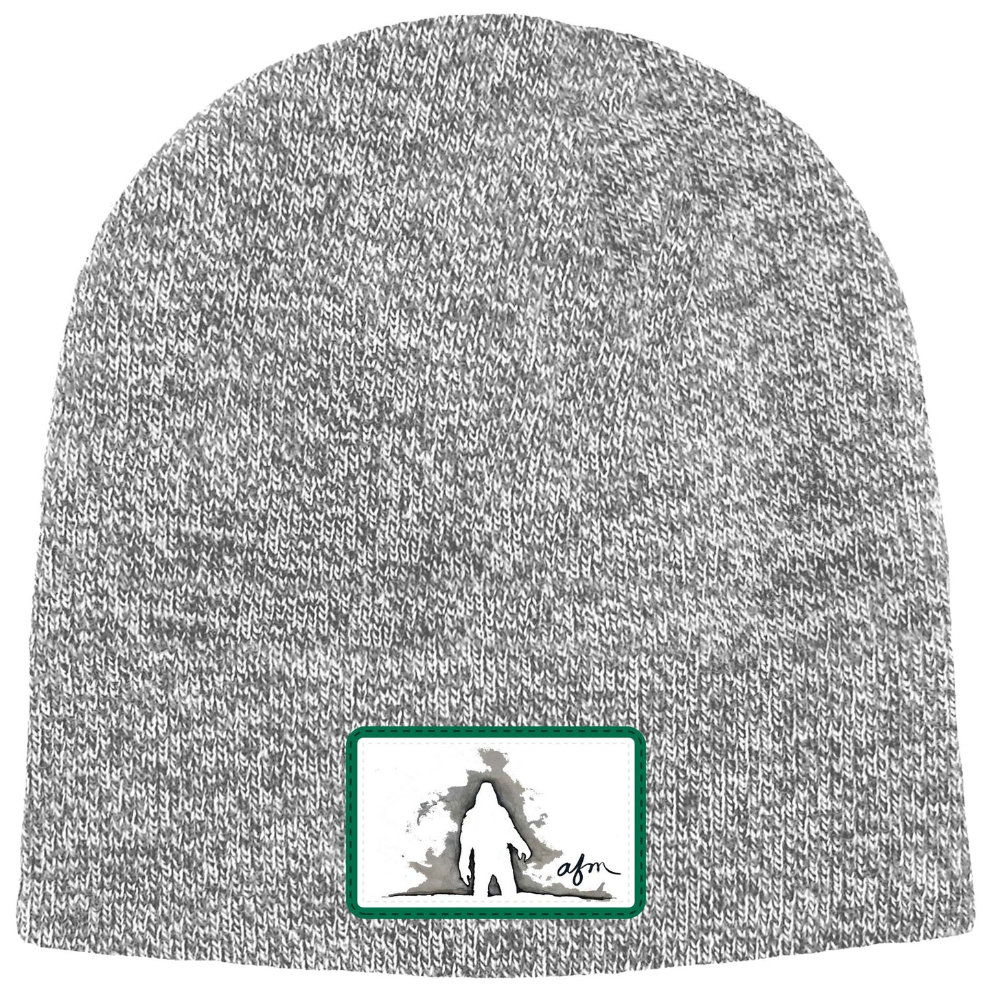 Yeti Non-Cuffed Beanie in Marled Grey