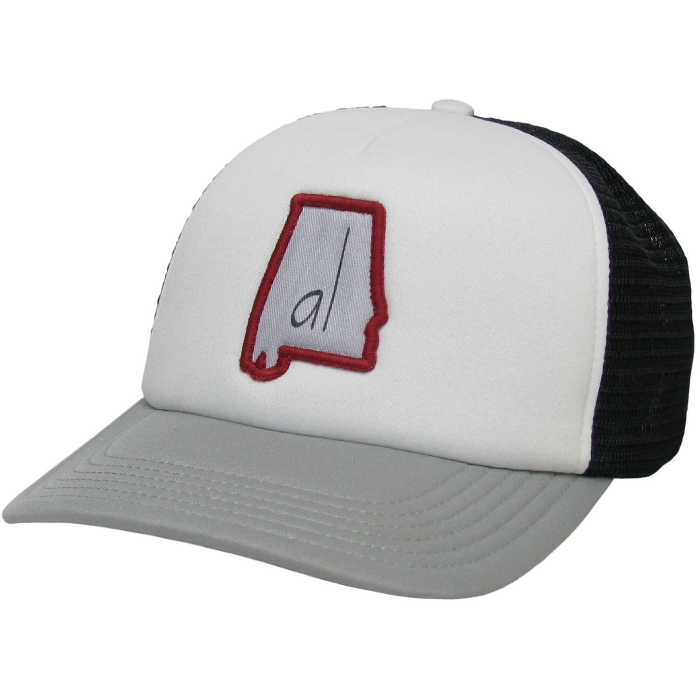 Alabama Laguna Trucker Hat in White/Light Grey/Black
