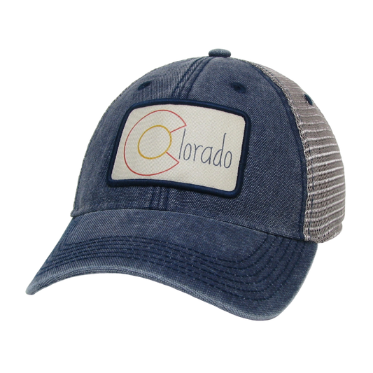 Colorado Dashboard Trucker Hat in Navy/Grey