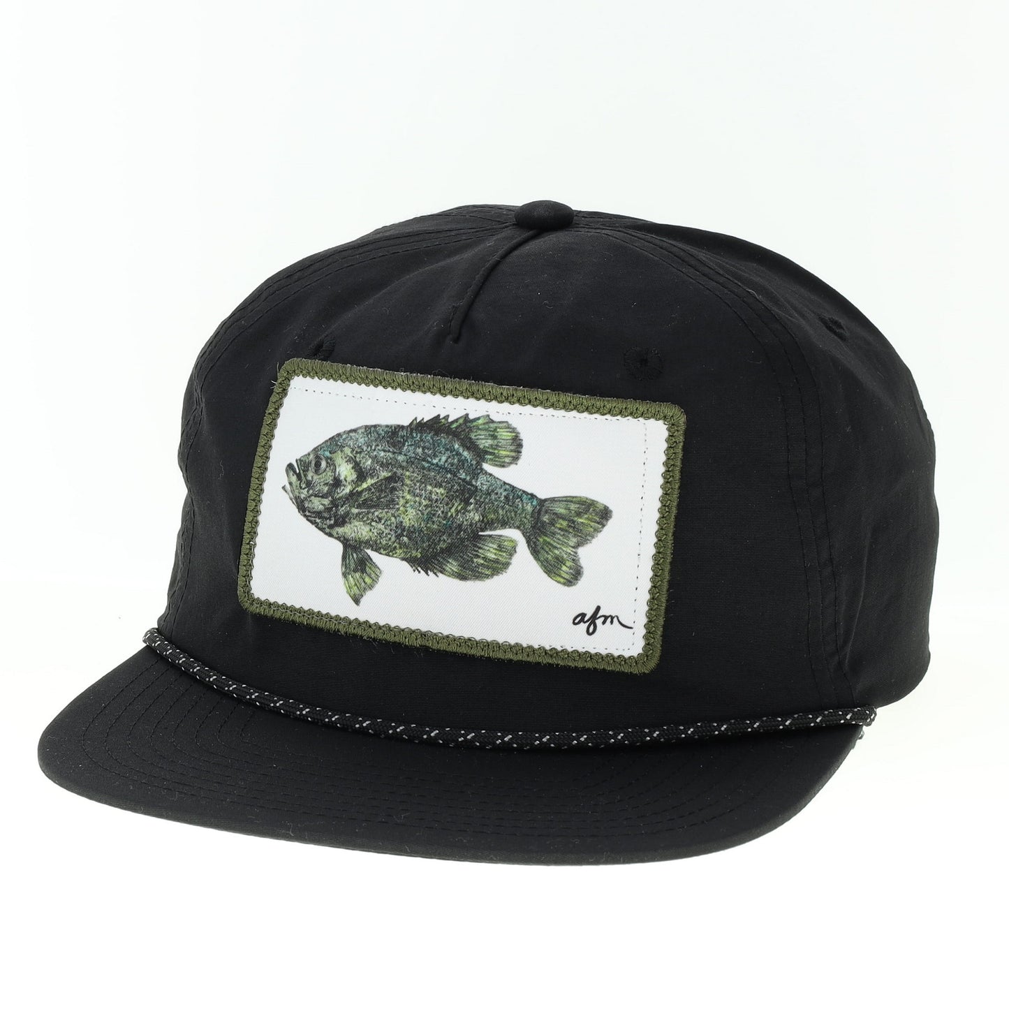 Crappie CHILL Hat in Black with Rope