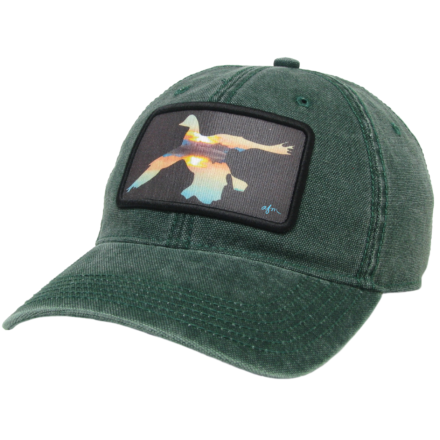 Sunset Duck Dashboard Hat in Dark Green