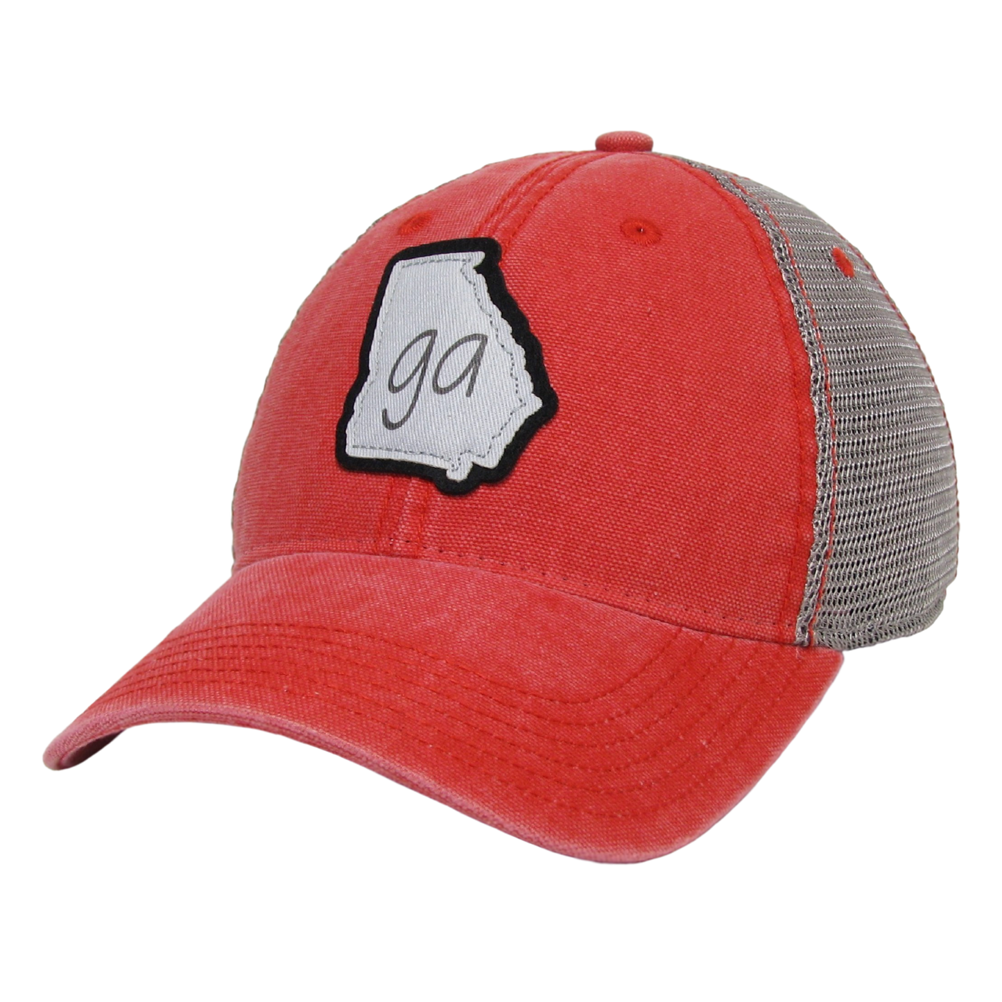 Georgia Dashboard Trucker Hat in Red/Grey