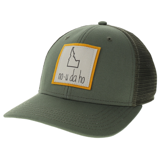 Idaho Mid-Pro Trucker Hat in Olive/Olive "no-u-da-ho"