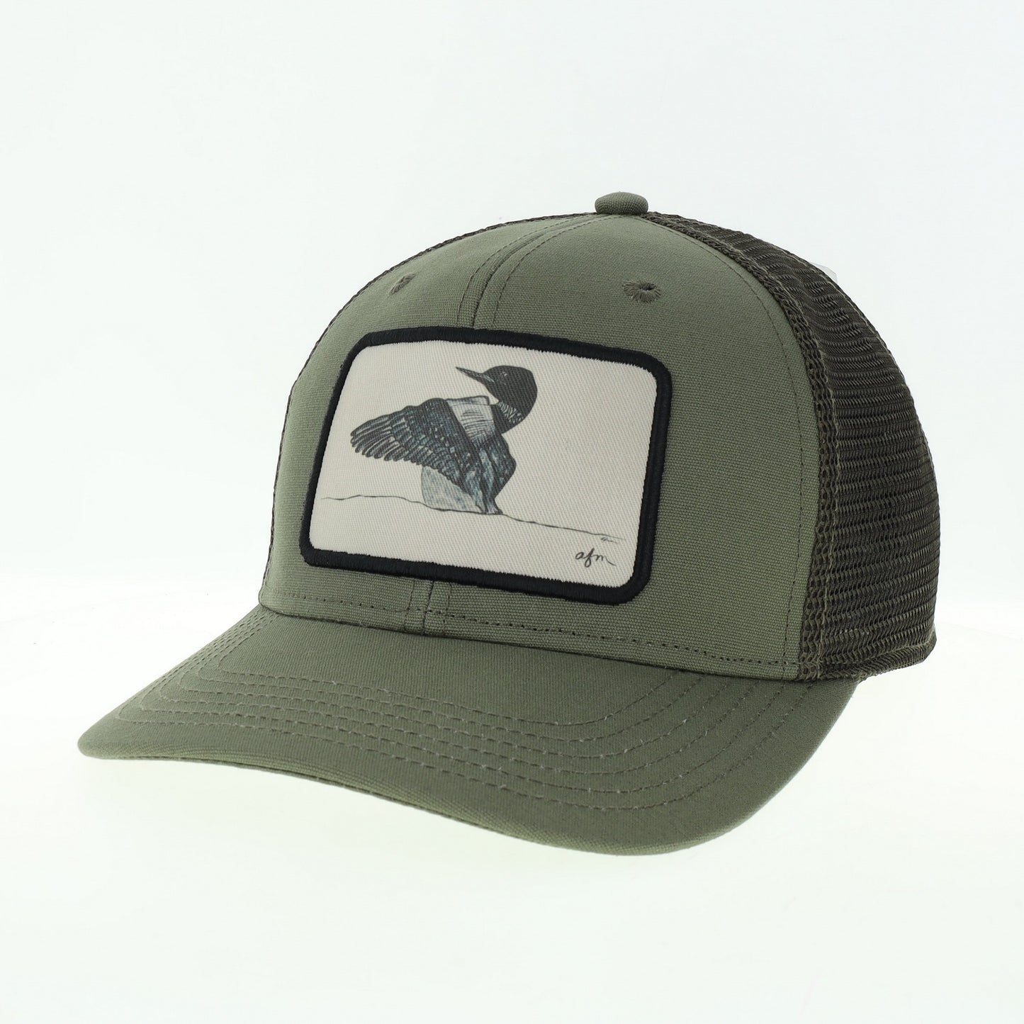Loon Mid-Pro Trucker Hat in Olive/Olive
