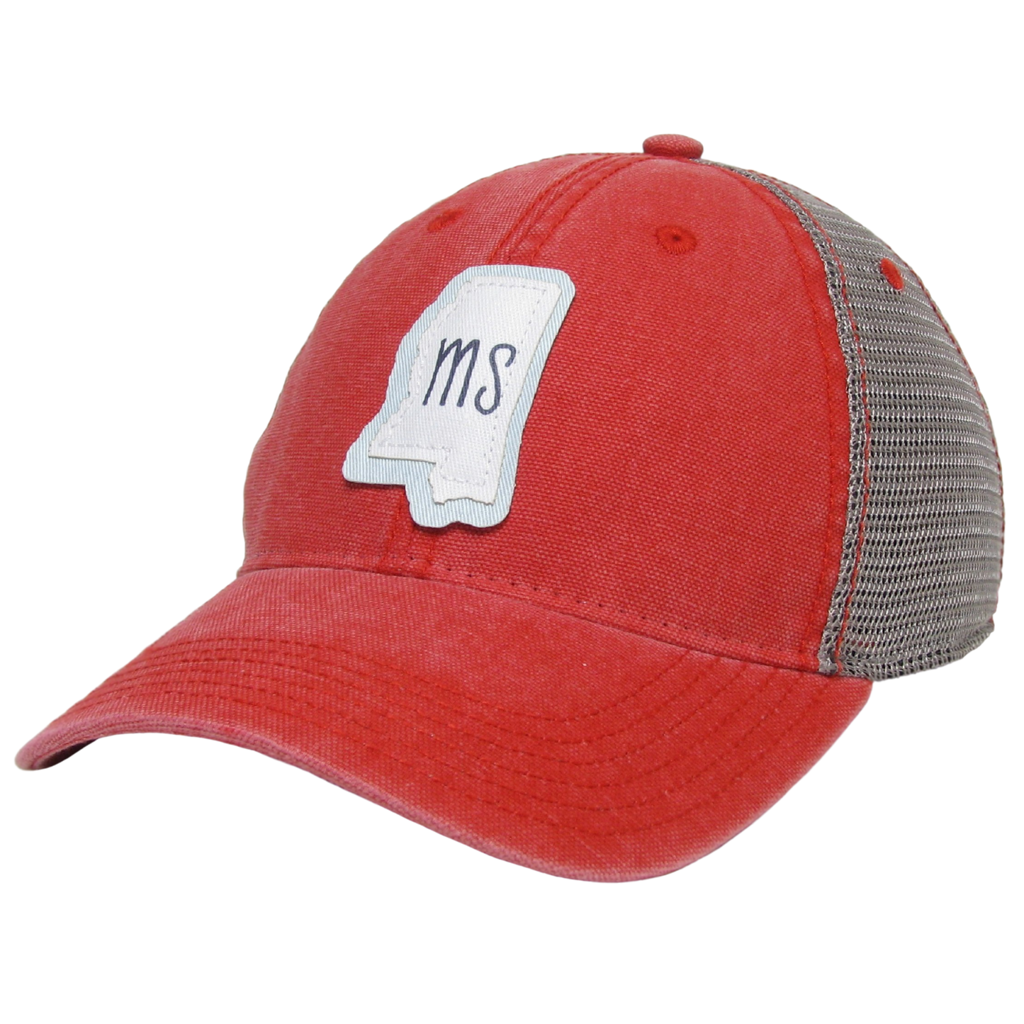 Mississippi Dashboard Trucker Hat in Red/Grey