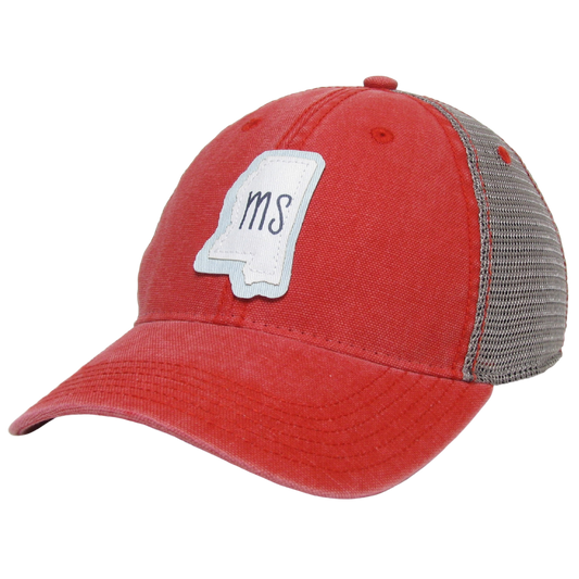 Mississippi Dashboard Trucker Hat in Red/Grey