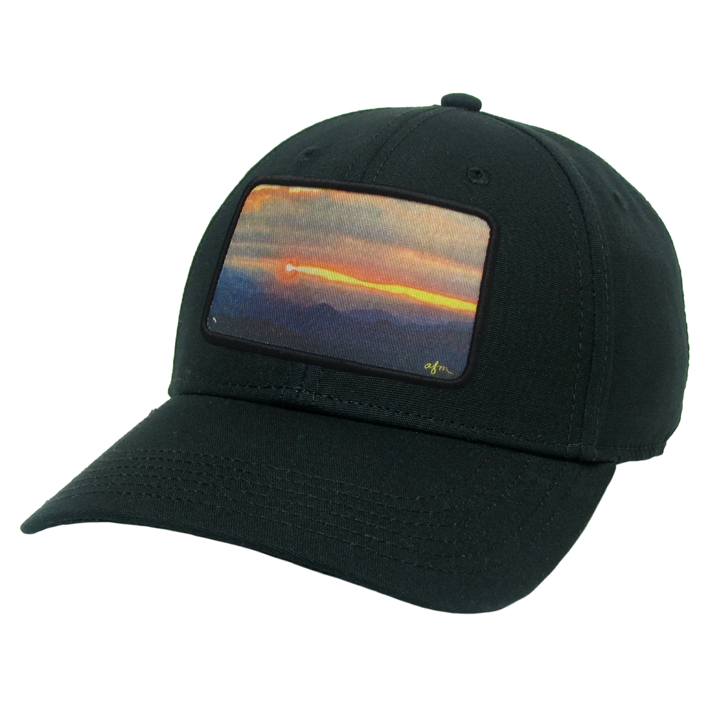 Mountain Sunset Mid-Pro Hat in Black