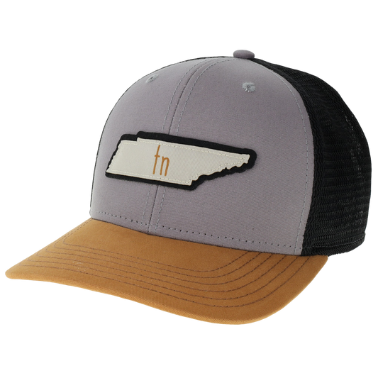 Tennessee Mid-Pro Trucker Hat in Grey/Caramel/Black