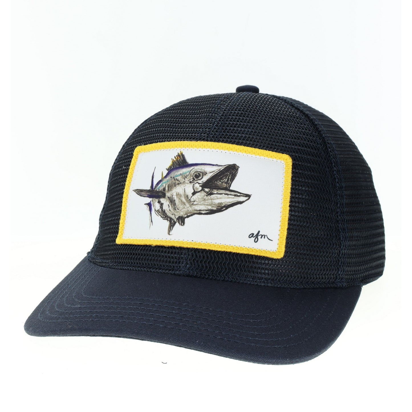 Bluefin Tuna Meshy Trucker Hat in Navy
