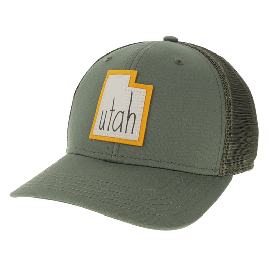 Utah Mid-Pro Trucker Hat in Olive/Olive