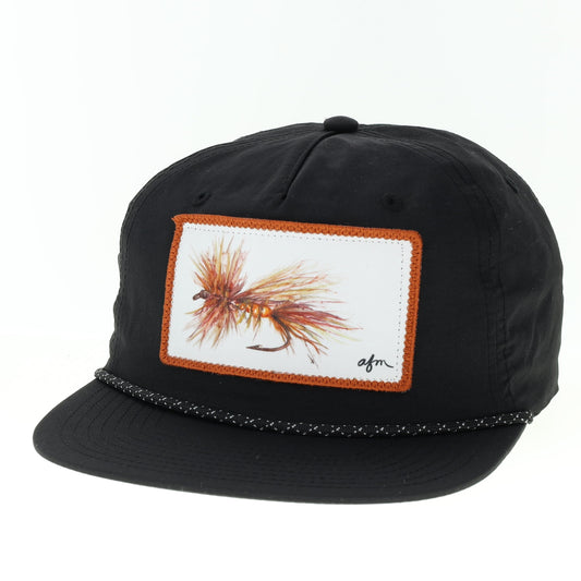 Wulff CHILL Hat in Black with Rope (Parachute Adams)