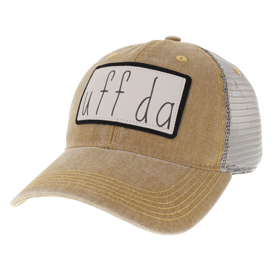 uff da Dashboard Trucker Hat in Khaki/Grey